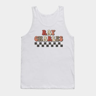 Ray Charles Checkered Retro Groovy Style Tank Top